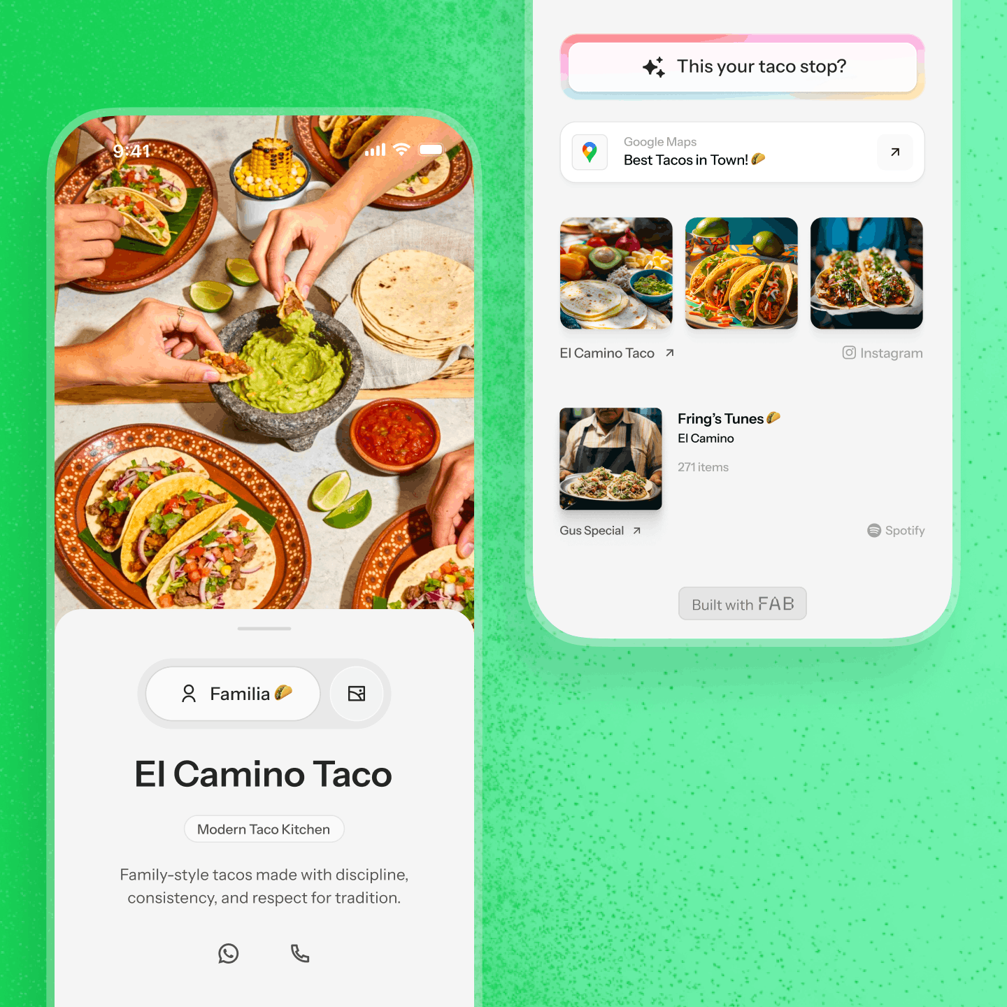 Restaurants use case preview